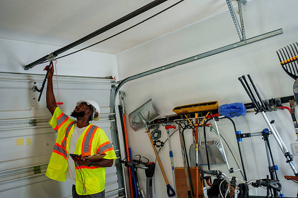 Professional Garage Door Panel Replacement technician working in Bear Lake County County, ID